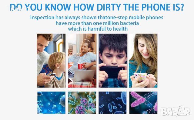 UV стерилизираща кутия безжично зарядно устройство, снимка 4 - Друга електроника - 41770494