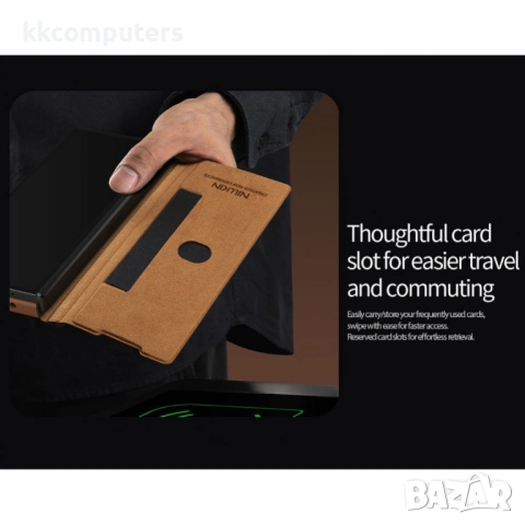 NILLKIN Qin Pro Series кожен калъф с отделения за карти и стилус за Samsung Galaxy Z Fold7 5G и прот, снимка 9 - Калъфи, кейсове - 53417018