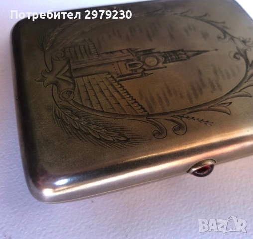 Стара руска табакера золотник сребро , снимка 3 - Антикварни и старинни предмети - 53586976