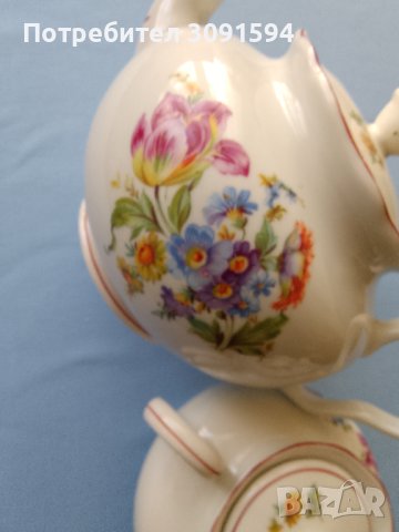  Стар Порцеланов чайник и захарница за чай , снимка 3 - Антикварни и старинни предмети - 41417845