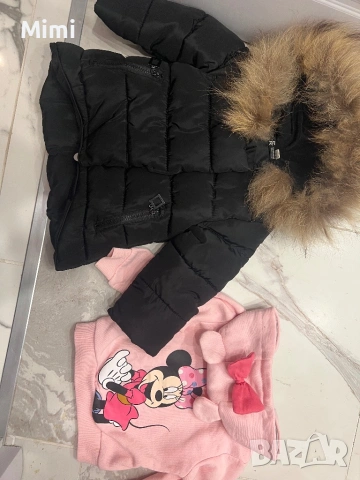 Лот бебшко яке и суитшър 9-12м, снимка 2 - Бебешки якета и елеци - 53222713