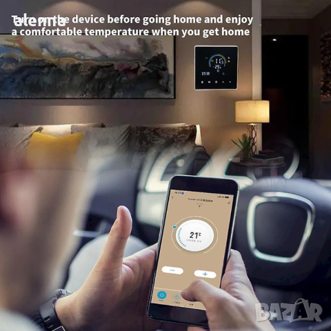 Смарт Стаен Термостат Smart Wifi Termostat Tuya WIFI - K2RH3A, снимка 2 - Друга електроника - 44679137