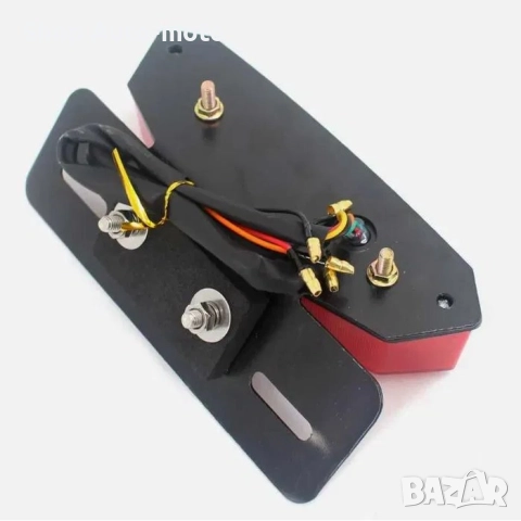 Диоден стоп с мигачи за мотор Automat, LED, Стоп със стойка за номер, снимка 4 - Аксесоари и консумативи - 51598363