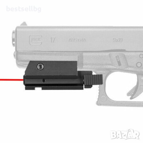 Червен лазерен мерник прицел за пистолет глок въздушна пушка еърсофт, снимка 6 - Оборудване и аксесоари за оръжия - 41893189