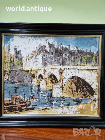 Превъзходна майсторска антикварна испанска картина масло върху фазер , снимка 3 - Картини - 53285357