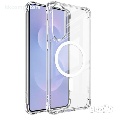 Samsung Galaxy S25 Edge IMAK Силиконов Калъф Candy Series TPU +PC/Clear MagSafe и Протектор