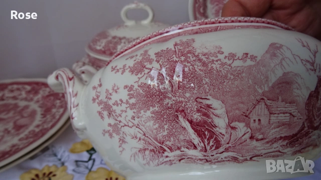 Порцелан Villeroy & Boch Burgenland червено, снимка 6 - Чинии - 53844253