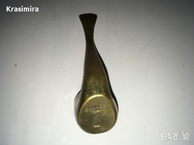 Колекционерска бронзова лула от Италия (Made in Italy)., снимка 3 - Антикварни и старинни предмети - 52859196