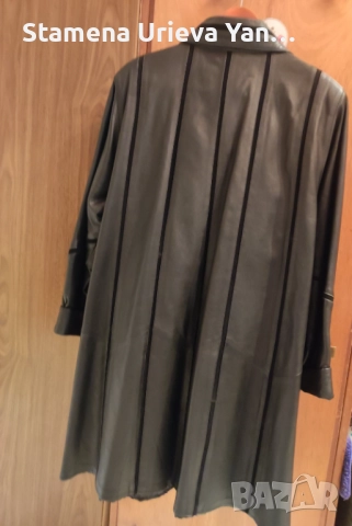 Дамско черно манто, снимка 2 - Якета - 51789394