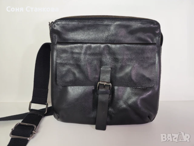 STRELLSON - Мъжка чанта за през рамо - естествена кожа, снимка 3 - Чанти - 51296798