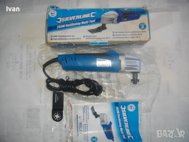 НОВ ИТАЛИАНСКИ ЕЛЕКТРИЧЕСКИ РЕНОВАТОР МУЛТИИНСТРУМЕНТ 260 ВАТА SILVERLINE MULTI-TOOL 243574, снимка 13 - Други инструменти - 48562985