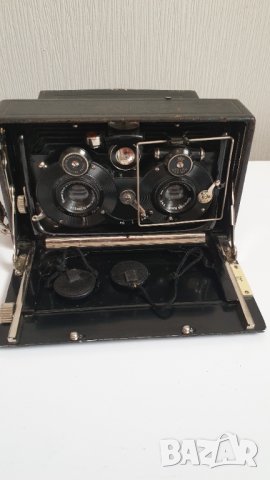 СТЕРЕО ФОТОАПАРАТ IDEAL 651, ОБЕКТИВ CARL ZEISS JENA TESSAR, DRGM  -1910 година, снимка 15 - Антикварни и старинни предмети - 41637748