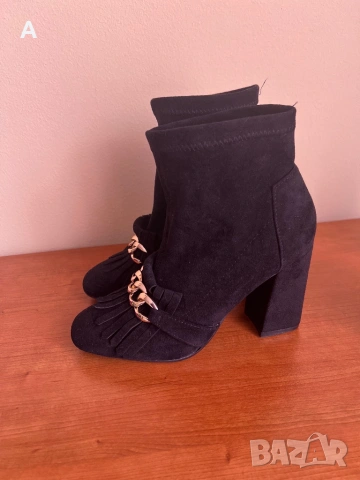  Дамски боти естествен велур, снимка 6 - Дамски боти - 47348546