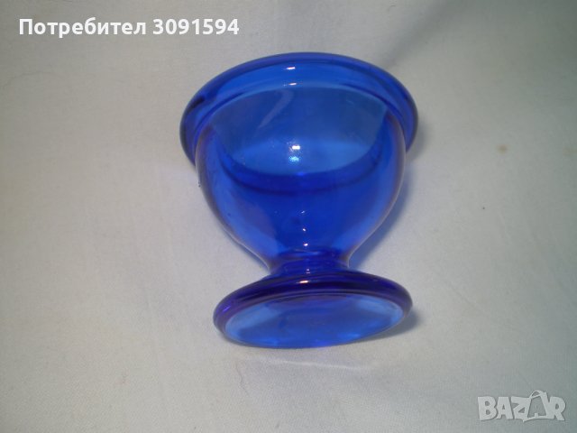 Винтидж Кобалтово синьо стъкло Чаша , снимка 5 - Други ценни предмети - 44363790