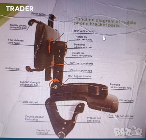 Стойка за телефон за табло на автомобил автомобилна стойка , снимка 2 - Селфи стикове, аксесоари - 34266195