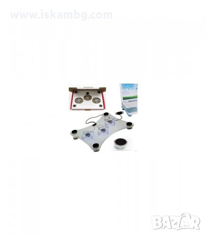 USB ОХЛАДИТЕЛ ЗА ЛАПТОП С 3 ВЕНТИЛАТОРА И НЕОНОВА СВЕТЛИНА - код 738, снимка 4 - Друга електроника - 34116692