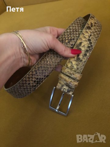 Колан от естесвена кожа на питон, снимка 4 - Колани - 39458180