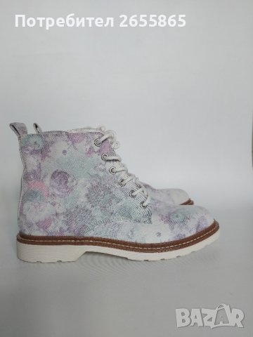 Боти с флорален мотив р.39, снимка 8 - Дамски боти - 44261014