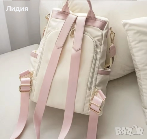 Елегантна дамска раница в пастелени цветове , снимка 3 - Чанти - 52490862