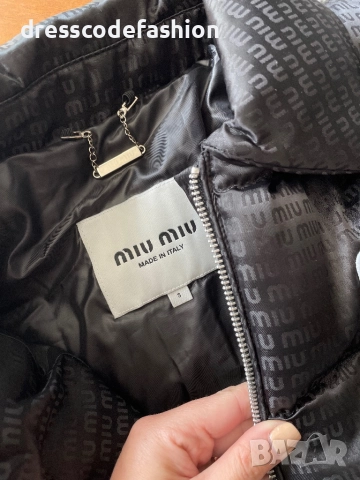 Дамско черно яке Miu miu, снимка 6 - Якета - 52018216