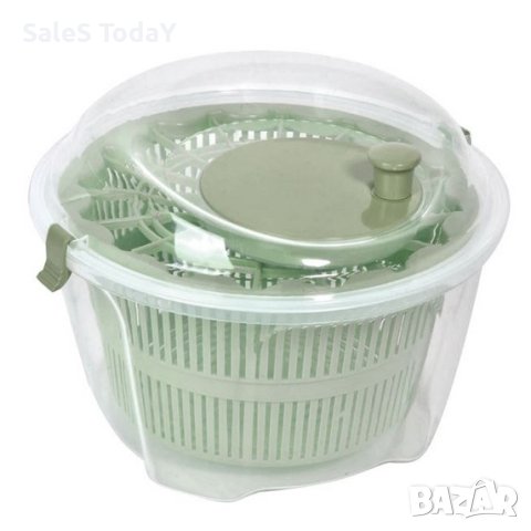 Цедка - центрофуга за зеленчуци,Ръчна, пластмасова, зелена 4.4л