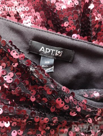 APT.9 - червена рокля с пайети, снимка 3 - Рокли - 40619522