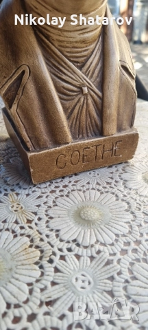 Порцеланов бюст на Гьоте , снимка 3 - Антикварни и старинни предмети - 52413345