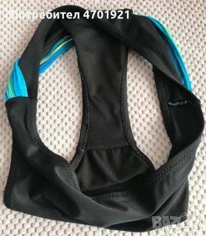 Черно долнище на бански със синьо и зелено, снимка 6 - Бански костюми - 53216037