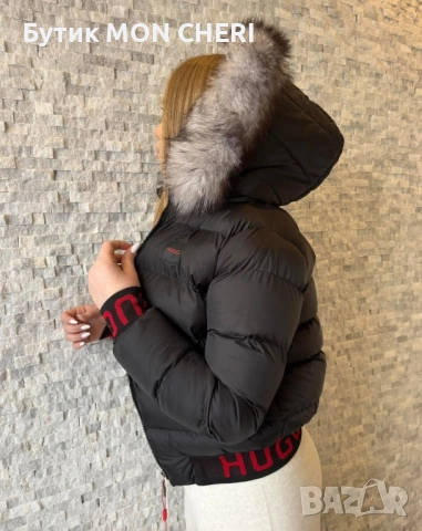 Дамско зимно яке Hugo Boss черно