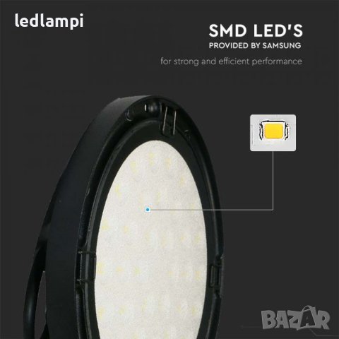 LED Индустриална Камбана 150W 120Lm/W IP65, снимка 2 - Външни лампи - 40415485