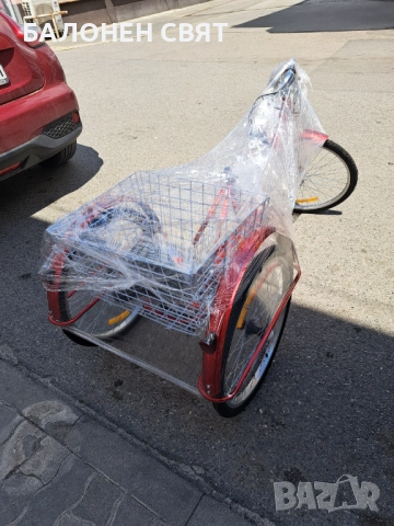 МЕГА МАРКА и ПОДАРЪК Семеен Триколесен Велосипед Триколка 24 цола 6 скорости, снимка 14 - Велосипеди - 51435311