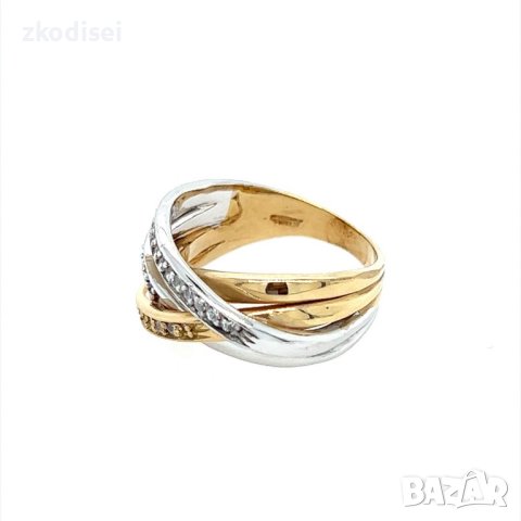 Златен дамски пръстен 7,16гр. размер:52 14кр. проба:585 модел:22163-6, снимка 2 - Пръстени - 44395090