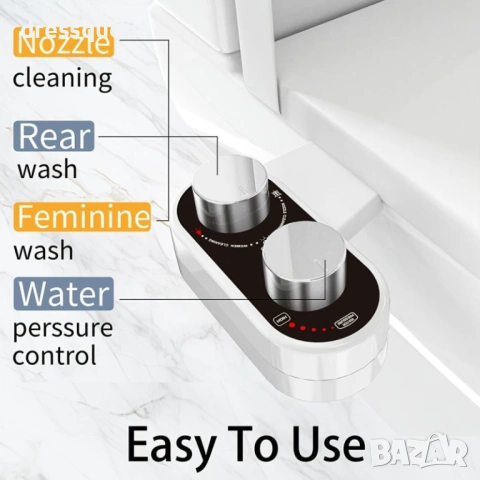 4784 Хигиенна приставка за тоалетна чиния с двоен режим – нежна грижа за жените и ежедневна свежест, снимка 5 - Други - 53663806