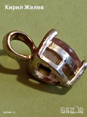 Нежно сребърно колие във формата на сърце ❤️ с РОЗОВ КВАРЦ стил и елегантност 53041, снимка 4 - Колиета, медальони, синджири - 53411559