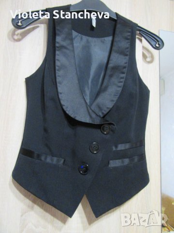 ЕЛЕГАНТЕН ЧЕРЕН ДАМСКИ ЕЛЕК, снимка 1