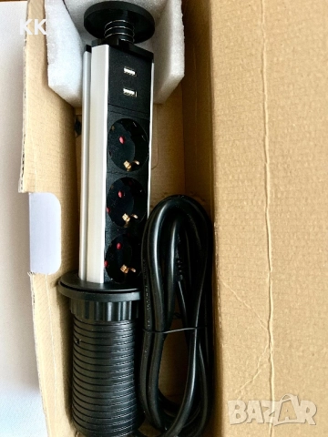 Разклонител за вграждане с 3 гнезда и USB портове, снимка 3 - Друга електроника - 51986373