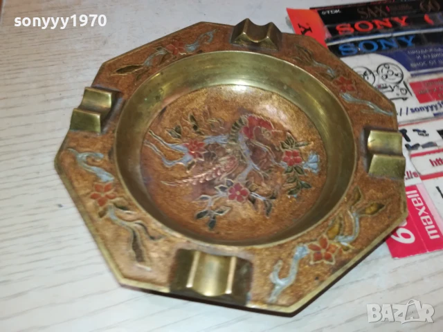 ПЕПЕЛНИК-МЕД/МЕСИНГ-MADE IN INDIA-ВНОС SWISS 1708251800, снимка 16 - Антикварни и старинни предмети - 51394535