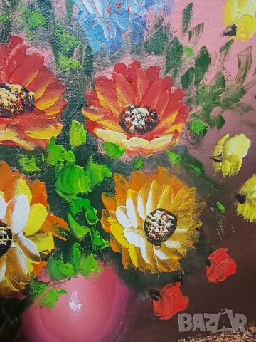 Картина-Маслени бои върху платно с принт на оригинала., снимка 4 - Картини - 48816450