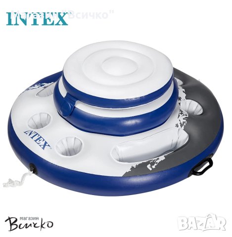 Надуваем охладител Intex Mega Chill Blue/White, 89 см , снимка 1 - Надуваеми легла - 41286431