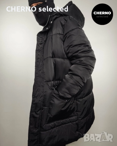 ABOUTYOU X KEVIN TRAPP дълго черно пухено яке – L • XL – Ново с етикети, снимка 3 - Якета - 52850437