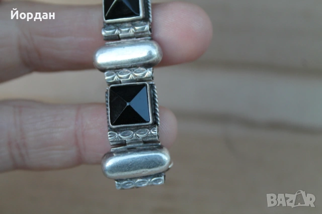 Сребърна гривна, снимка 3 - Гривни - 53636936