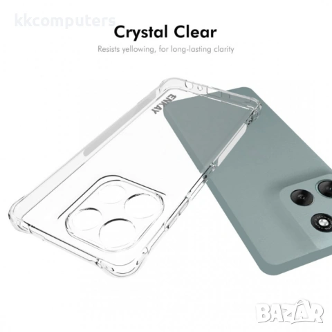 Калъф за Motorola Moto G86 5G / Power 5G и Скрийн протектор - Прозрачен, Антиприплъзгващ , Удароусто, снимка 4 - Калъфи, кейсове - 53152870