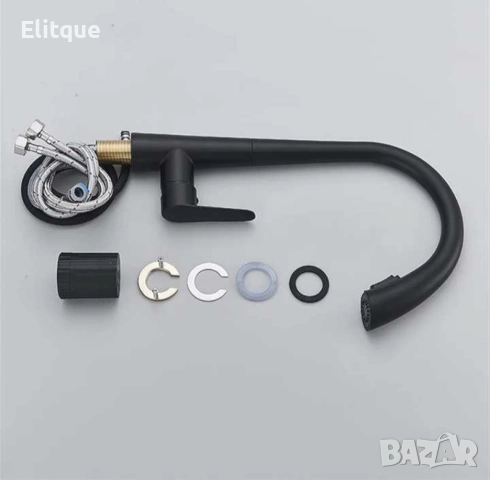 Смесител за кухненска мивка черен мат, снимка 5 - Други стоки за дома - 52854049