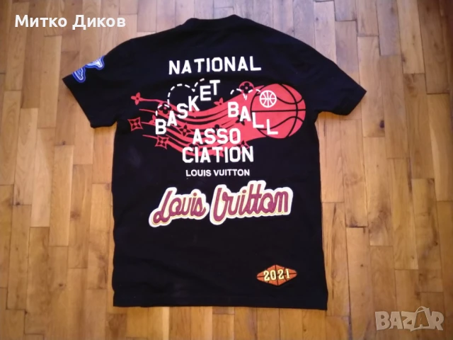 Луис Витон multi patch NBA Logo 2021 баскетбол памук размер М, снимка 2 - Баскетбол - 50576865