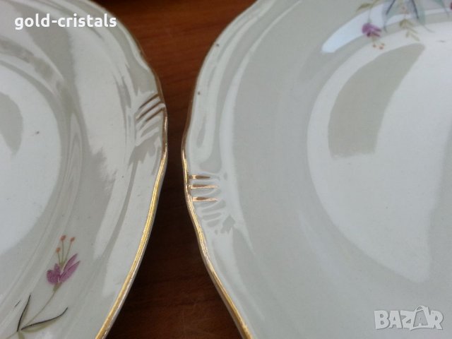 Стар български порцелан чинии плитки, снимка 3 - Антикварни и старинни предмети - 34112369