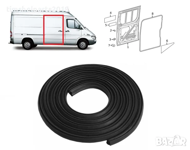Уплътнение за плъзгащи врати Mercedes Sprinter 901 , VW LT 1995-2006