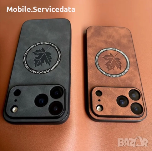 Луксозен калъф от синтетична кожа за iPhone 17/17Pro