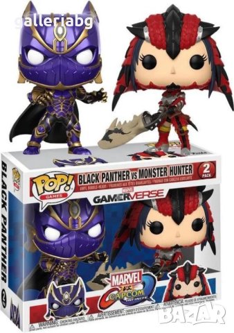 Funko Pop! Games комплект – Marvel vs. Capcom: Black Panther vs Monster Hunter