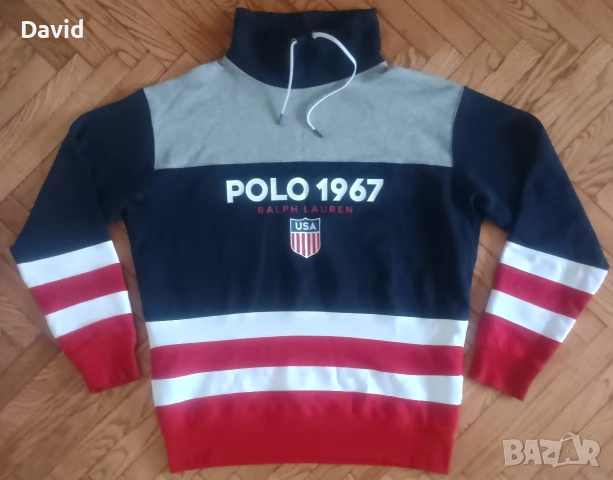 Оригинален Мъжки ватиран суичър Polo Ralph Lauren Funnel Neck