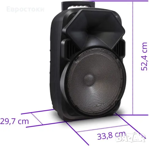 Metronic 477183 преносима високомощна високоговорителна система – мощност 600 W, снимка 3 - Bluetooth тонколони - 49969871